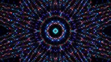 soyut çizgiler merkezde parlayan renkli ışık, siyah arkaplan