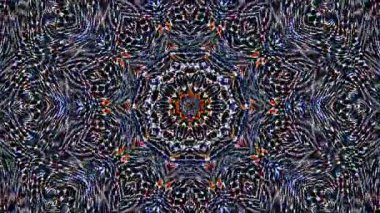 soyut çizgiler daire şeklinde parlayan renkli parlayan ışıklar, siyah arkaplan