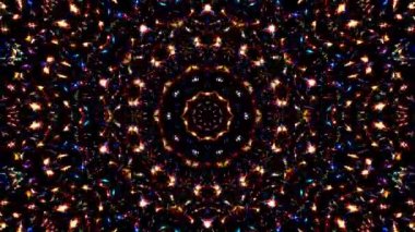soyut çizgiler daire şeklinde parlayan renkli parlayan ışıklar, siyah arkaplan