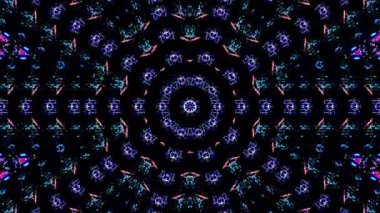 soyut çizgiler daire şeklinde parlayan renkli parlayan ışıklar, siyah arkaplan