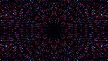 soyut çizgiler daire şeklinde parlayan renkli parlayan ışıklar, siyah arkaplan