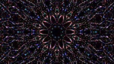 soyut çizgiler merkezde parlayan renkli ışık, siyah arkaplan