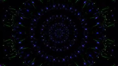 Soyut arka plan hareket eden çizgiler ve parlayan ışık noktaları. Çemberlerle canlandırma