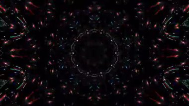 Soyut arka plan hareket eden çizgiler ve parlayan ışık noktaları. Çemberlerle canlandırma