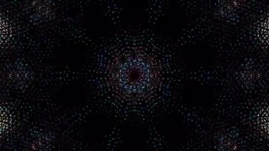 Soyut arka plan hareket eden çizgiler ve parlayan ışık noktaları. Çemberlerle canlandırma