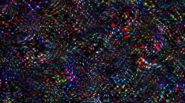 soyut çizgiler renkli yanıp sönen ışık noktaları, siyah arkaplan