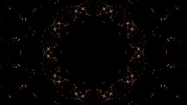 Soyut arka plan hareket eden çizgiler ve parlayan ışık noktaları. Çemberlerle canlandırma