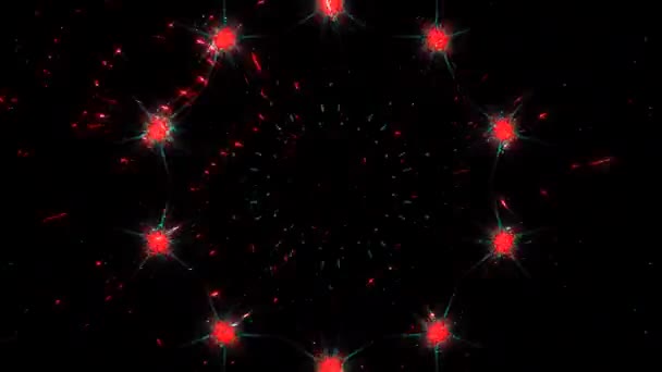 Streszczenie Poruszające Się Paski Tła Migające Świecącymi Kropkami Światła Animacja — Wideo stockowe