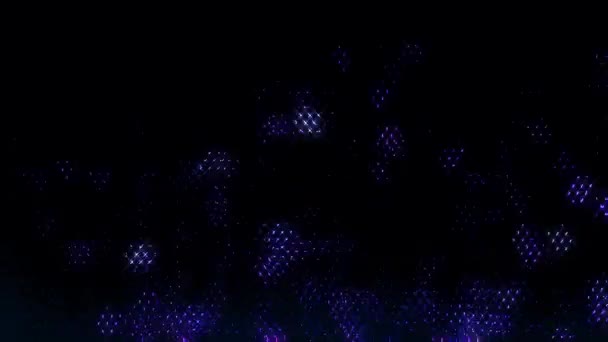 Abstract Background Dots Розкриті Смуги Світла Повному Кольорі Чорному Тлі — стокове відео