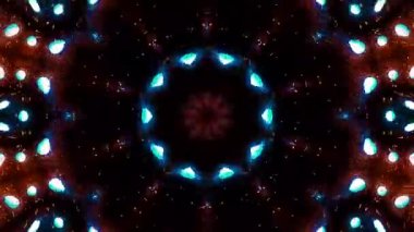 Soyut arka plan hareket eden çizgiler ve parlayan ışık noktaları. Çemberlerle canlandırma