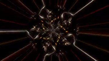 Noktalı Soyut Arkaplan Işığın Dağılmış Çizgileri tam renkli, siyah bir arkaplan üzerine