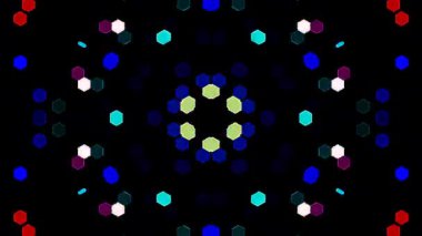 Soyut arka plan hareket eden çizgiler ve parlayan ışık noktaları. Çemberlerle canlandırma