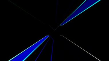 3D soyut parlak çizgiler, dalga, renkli, siyah arkaplan