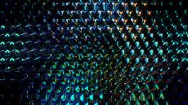 Noktalar ve Çizgilerle Soyut Arkaplan Tam renkli, siyah arkaplan üzerine