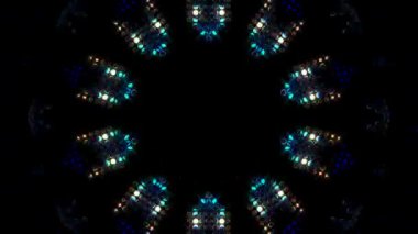 Soyut arka plan hareket eden çizgiler ve parlayan ışık noktaları. Çemberlerle canlandırma