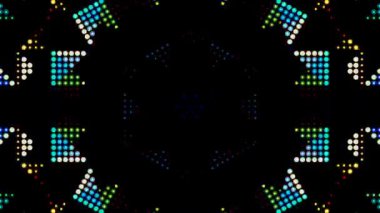 Soyut arka plan hareket eden çizgiler ve parlayan ışık noktaları. Çemberlerle canlandırma