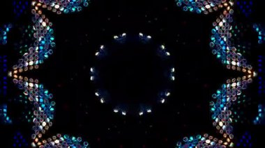 Soyut arka plan hareket eden çizgiler ve parlayan ışık noktaları. Çemberlerle canlandırma