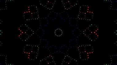 Soyut arka plan hareket eden çizgiler ve parlayan ışık noktaları. Çemberlerle canlandırma