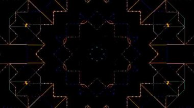 Soyut arka plan hareket eden çizgiler ve parlayan ışık noktaları. Çemberlerle canlandırma