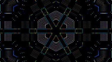 Soyut arka plan hareket eden çizgiler ve parlayan ışık noktaları. Çemberlerle canlandırma