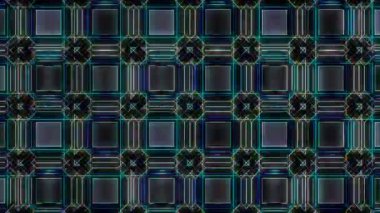 3D parlak noktalar, siyah arkaplan üzerinde renkli dalgalar oluşturur.