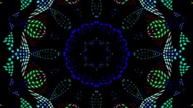 Soyut arka plan hareket eden çizgiler ve parlayan ışık noktaları. Çemberlerle canlandırma