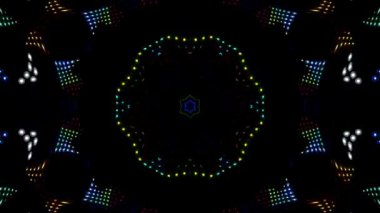 Soyut arka plan hareket eden çizgiler ve parlayan ışık noktaları. Çemberlerle canlandırma