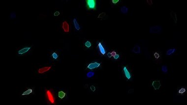 3D soyut parlak çizgiler, dalga, renkli, siyah arkaplan