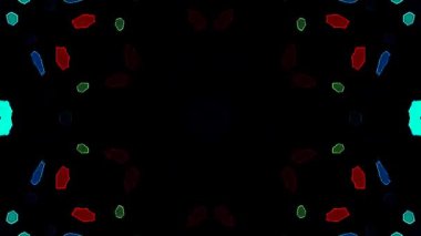 Soyut arka plan hareket eden çizgiler ve parlayan ışık noktaları. Çemberlerle canlandırma