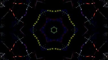 Soyut arka plan hareket eden çizgiler ve parlayan ışık noktaları. Çemberlerle canlandırma