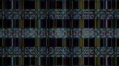 3D soyut parlak çizgiler, dalga, renkli, siyah arkaplan