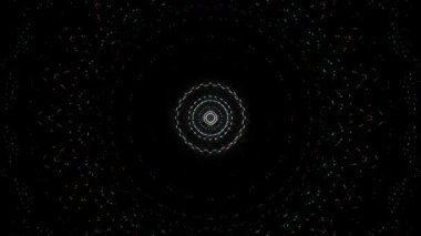 Soyut arka plan hareket eden çizgiler ve parlayan ışık noktaları. Çemberlerle canlandırma