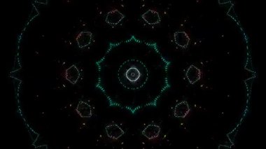 Soyut arka plan hareket eden çizgiler ve parlayan ışık noktaları. Çemberlerle canlandırma