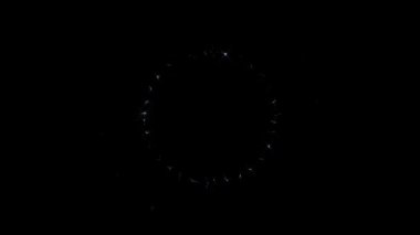 Soyut arka plan hareket eden çizgiler ve parlayan ışık noktaları. Çemberlerle canlandırma