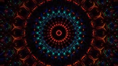 Soyut arka plan hareket eden çizgiler ve parlayan ışık noktaları. Çemberlerle canlandırma