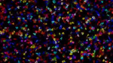 3D soyut parlak çizgiler, dalga, renkli, siyah arkaplan