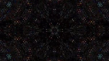 Soyut arka plan hareket eden çizgiler ve parlayan ışık noktaları. Çemberlerle canlandırma