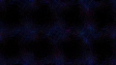 3D soyut parlak çizgiler, dalga, renkli, siyah arkaplan