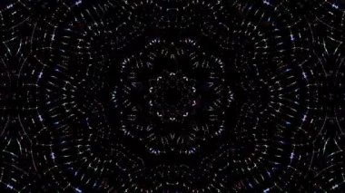 Soyut arka plan hareket eden çizgiler ve parlayan ışık noktaları. Çemberlerle canlandırma