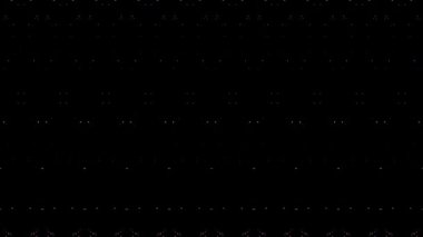 3D shining bright dots set colorful line wave motion, on black background