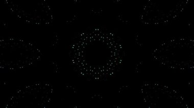 Soyut arka plan hareket eden çizgiler ve parlayan ışık noktaları. Çemberlerle canlandırma