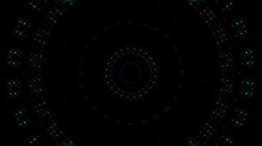 Soyut arka plan hareket eden çizgiler ve parlayan ışık noktaları. Çemberlerle canlandırma