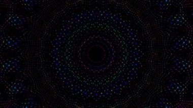 Soyut arka plan hareket eden çizgiler ve parlayan ışık noktaları. Çemberlerle canlandırma