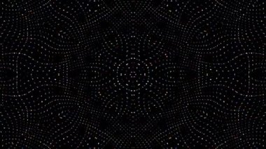 Soyut arka plan hareket eden çizgiler ve parlayan ışık noktaları. Çemberlerle canlandırma