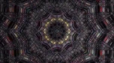 soyut çizgiler merkezde parlayan renkli ışık, siyah arkaplan