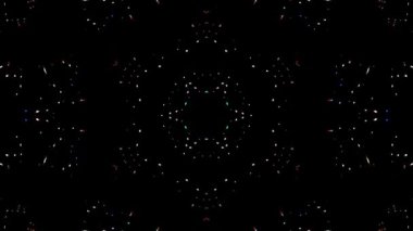 Soyut Kaleydoskop deseni tam renklerle. Sihirli mandala. 4k