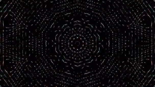 Abstract Animation Flickering Colorful Light Dots Soft Motion Colorful Black — Vídeo de Stock