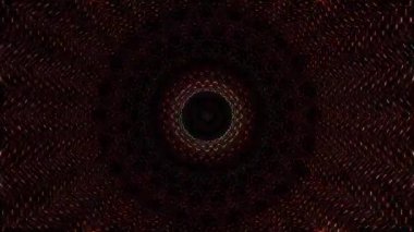 Soyut Kaleydoskop deseni tam renklerle. Sihirli mandala. 4k