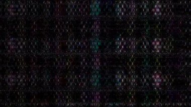 3D soyut parlak çizgiler, dalga, renkli, siyah arkaplan