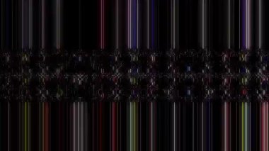 3D soyut parlak çizgiler, dalga, renkli, siyah arkaplan